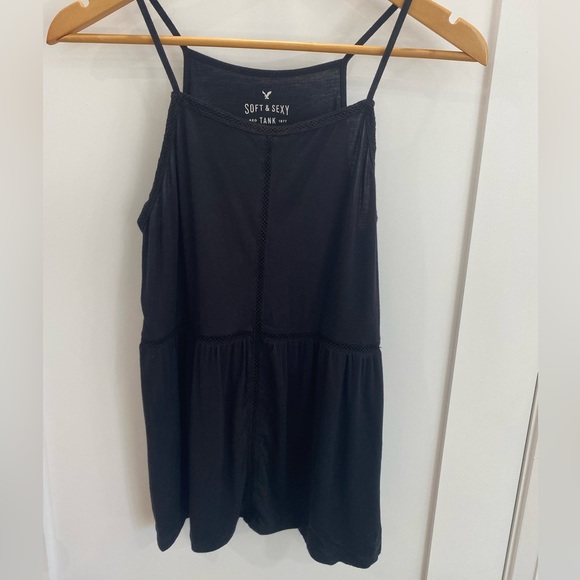 3/$12 Black American Eagle soft&sexy tank top - Picture 2 of 3
